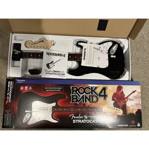 Rock Band 4 PS4 guitar Black & White Fender Stratocaster RockBand PlayStation